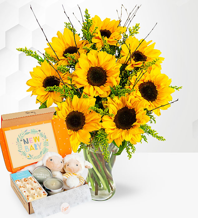 Sensational Sunflowers & New Baby Gift