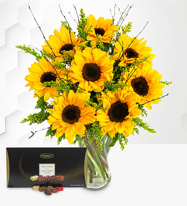 Sensational Sunflowers with Chocolates 