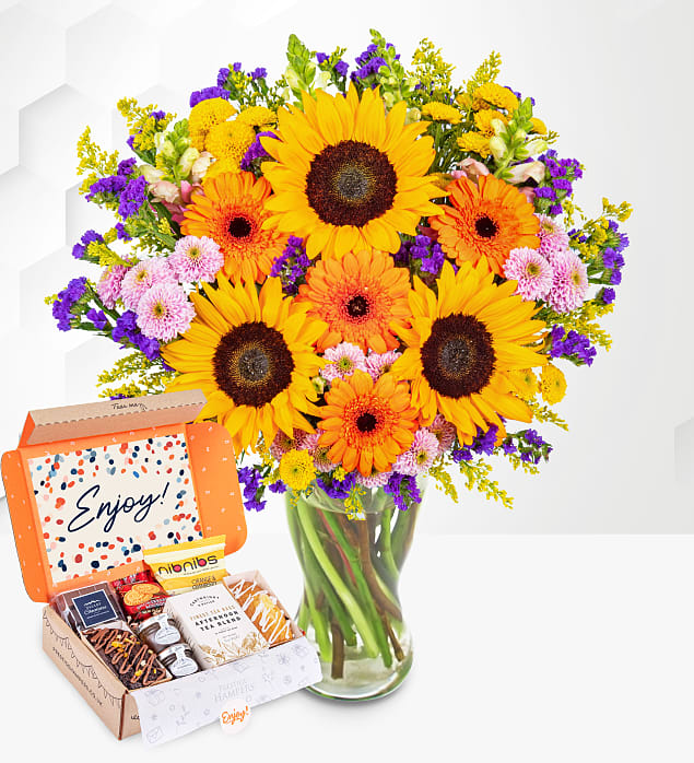 Brilliant Sunshine Bouquet & Afternoon Tea