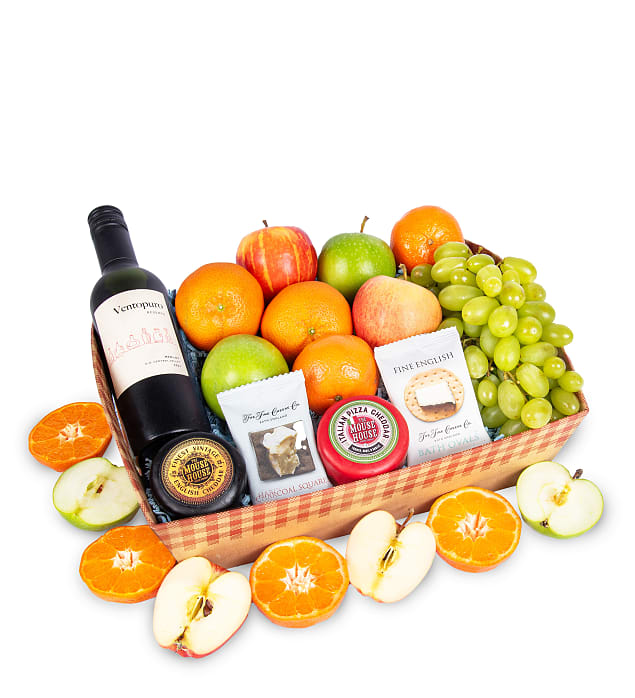 Fruit and Wine Hamper Prestige Flowers