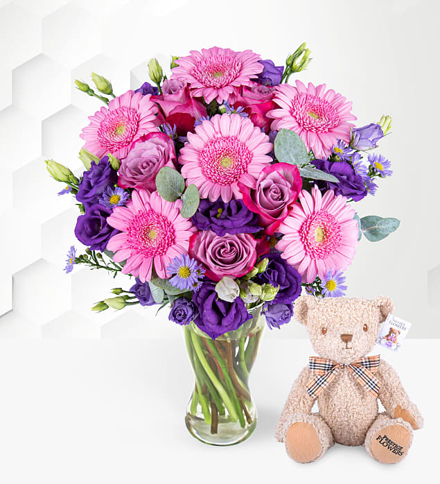 The September Bouquet with Teddy