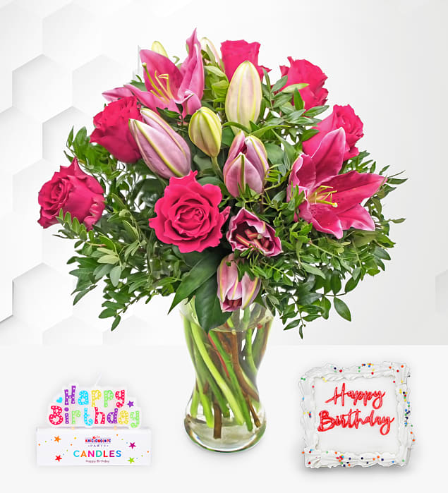 Rose and Lily Birthday Surprise Gift Prestige Flowers