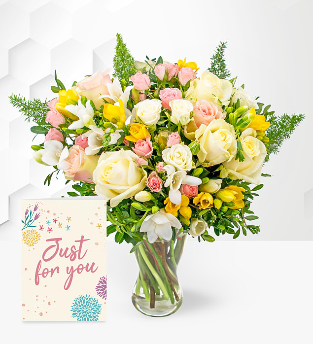 Rose and Freesia with Card