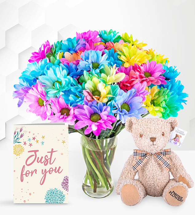 Rainbow Joy with Teddy & Card 