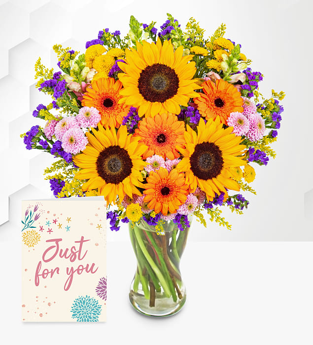 Brilliant Sunshine Bouquet with Card