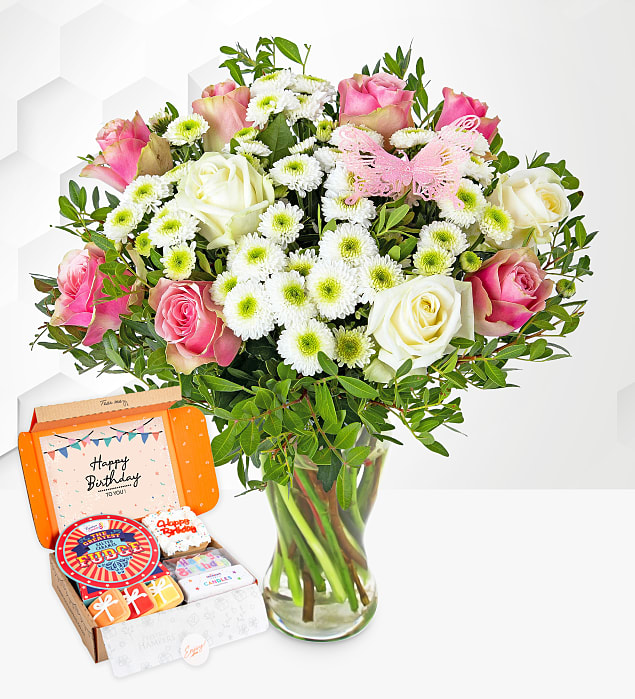 Rose Meadows Birthday Deluxe Gift Prestige Flowers