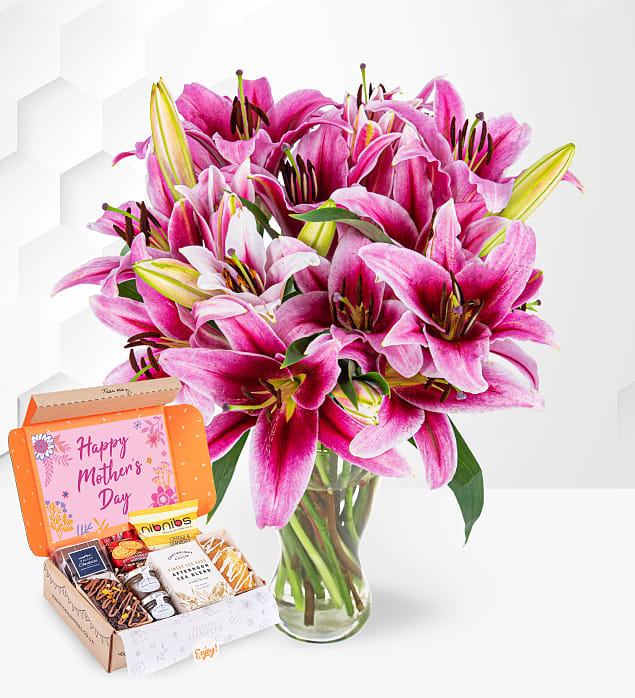 Stargazer Lilies with Afternoon Tea Prestige Flowers