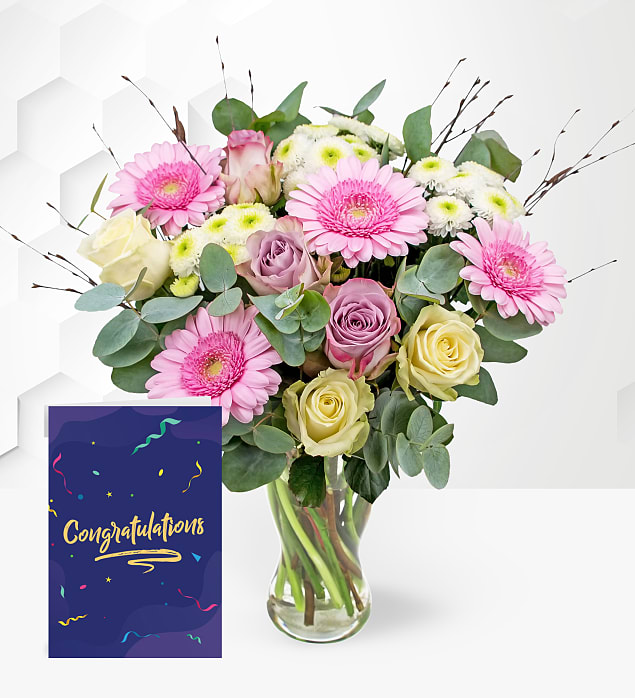 Country Garden with Congratulations Card