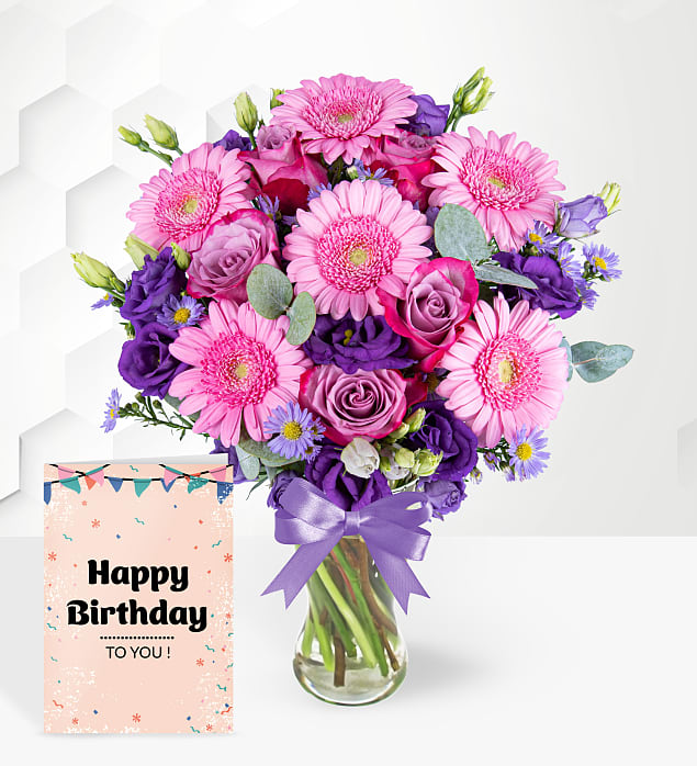 The September Bouquet with Birthday Card