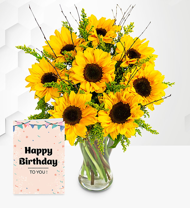 Sensational Sunflowers with Card