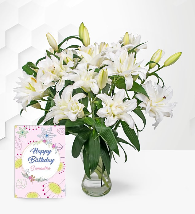 Double Lilies with Birthday Card