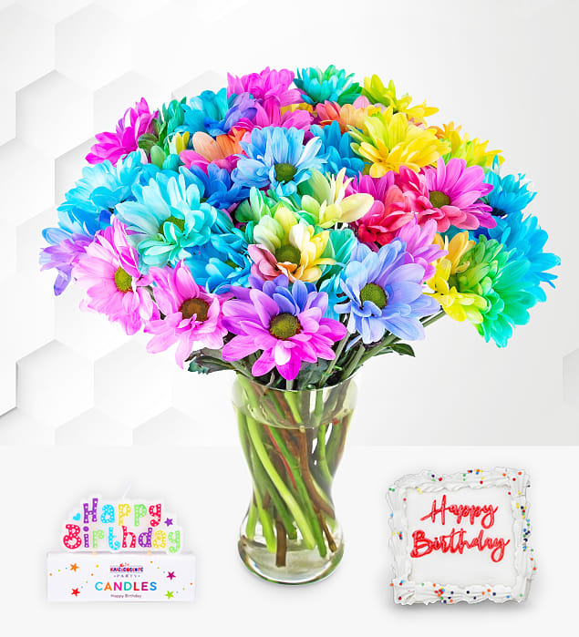 Rainbow Joy Birthday Surprise Gift Prestige Flowers